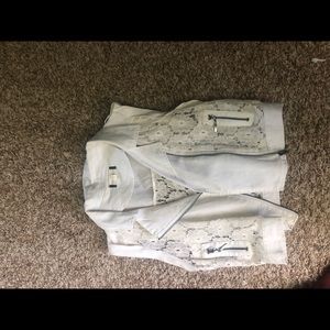 White lace vest -S